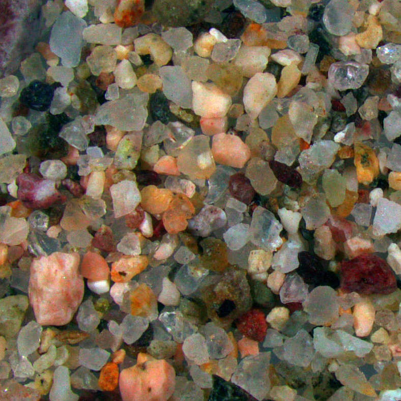 Bay Of Banderas Sand Grains Magnified Under Microscope 2 Square