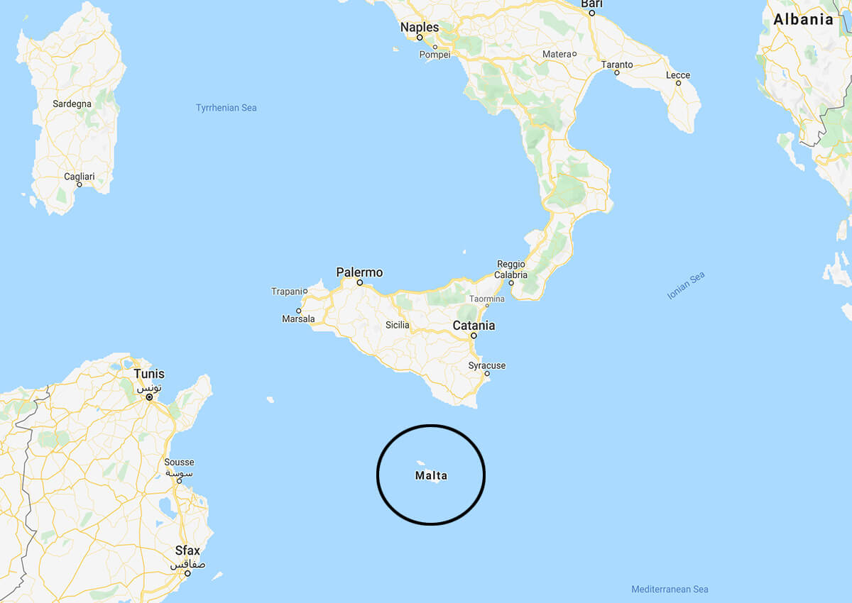 Gozo Ramla Malta Sand Map