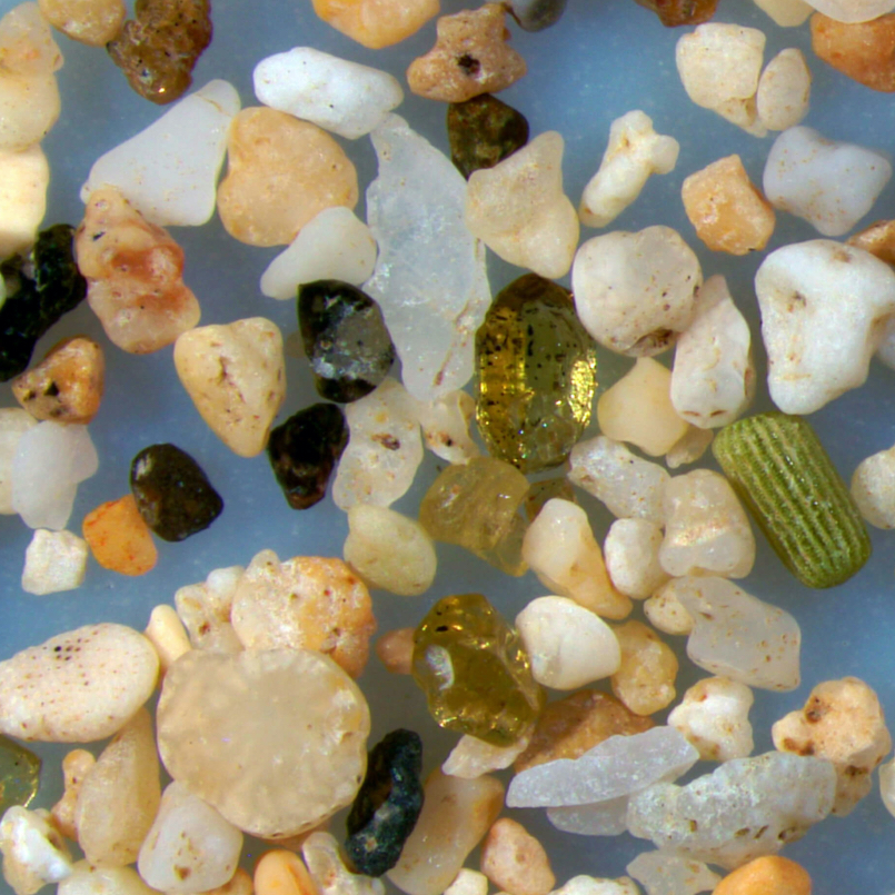 Wailea Beach Maui Hawaii Sand Grains Magnified Under Microscope Square