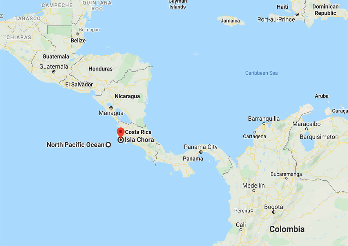 Isla Chora Costa Rica Sand Map 1