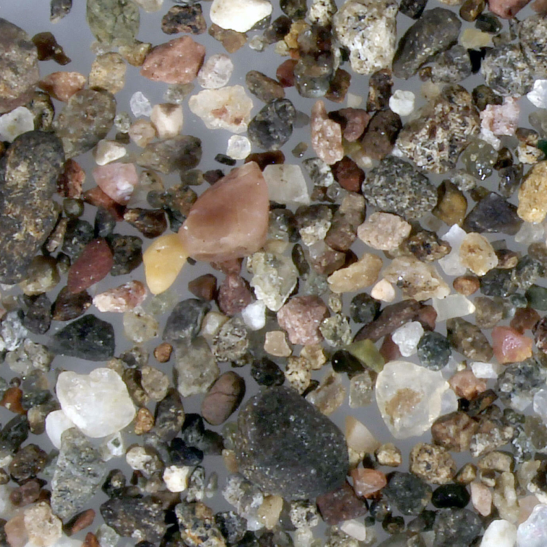 Playa Camaronal Costa Rica Sand Grains Magnified Under Microscope 5 Square