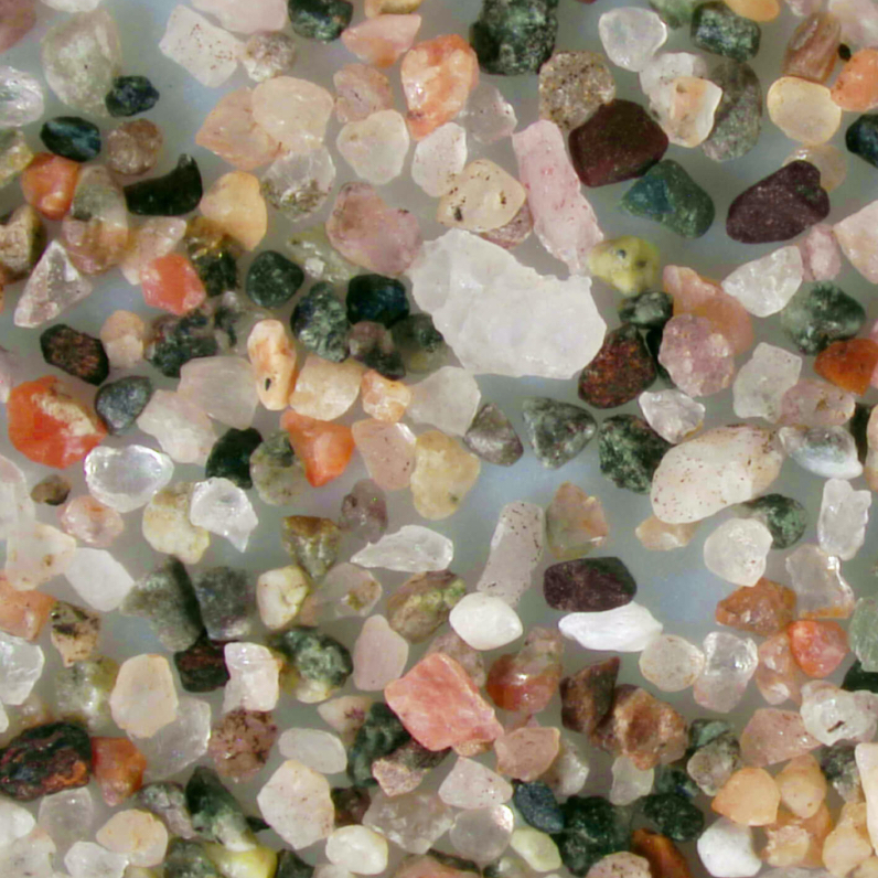 Sallys Cove Newfoundland Sand Grains Magnified Under Microscope 2 Square