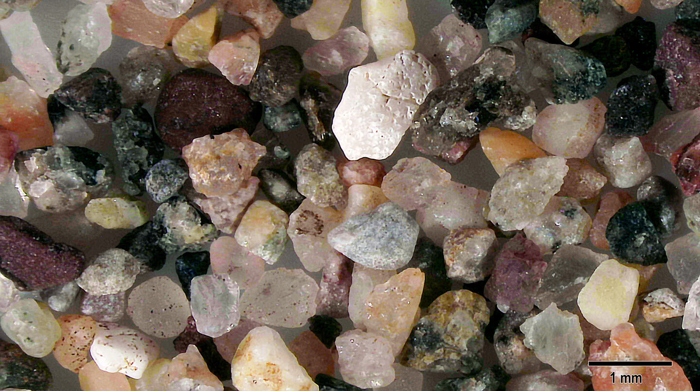 Sally's Cove Newfoundland Sand Grains Magnified Under Microscope Slider Magnified