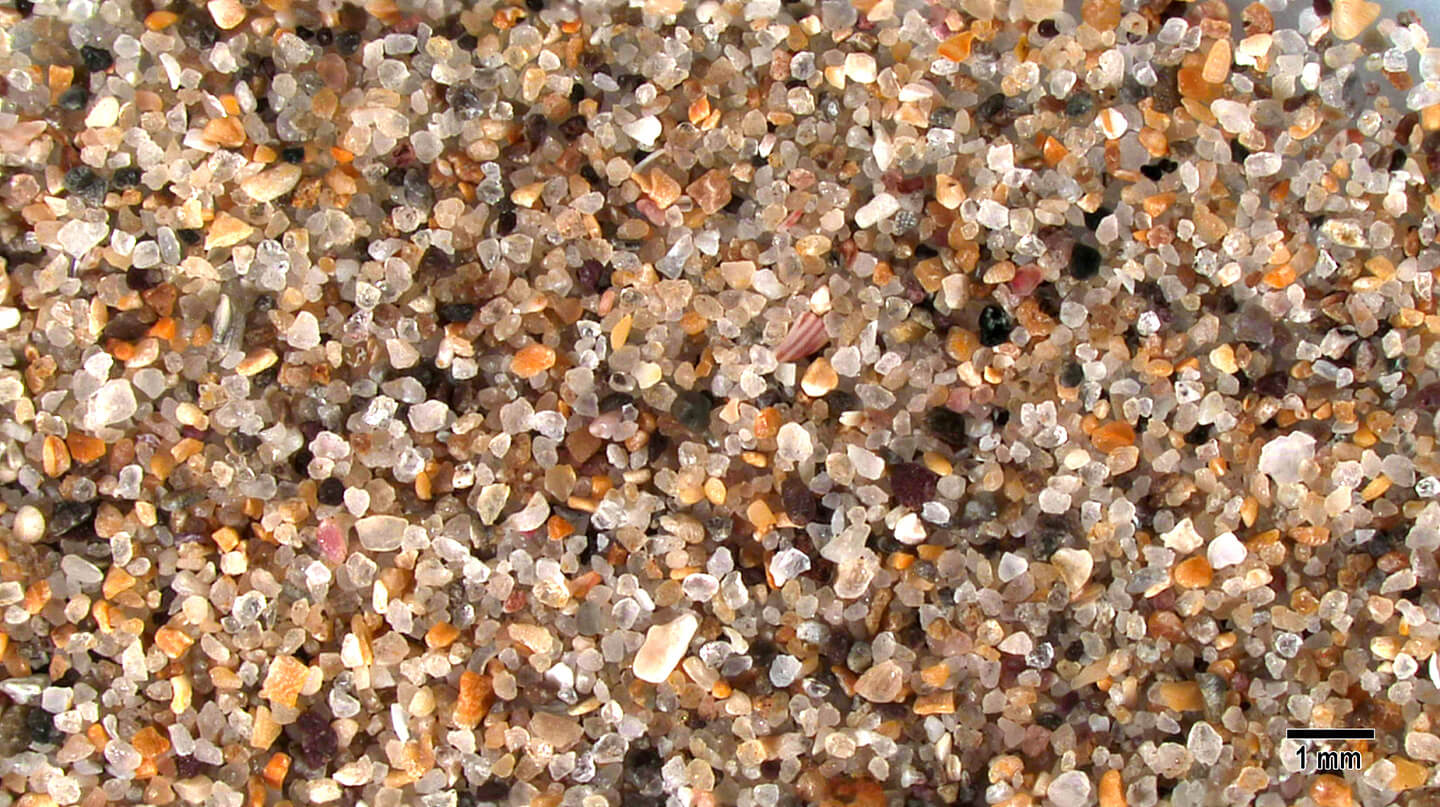Tazones Asturias Spain Sand Grains Magnified Under Microscope Slider
