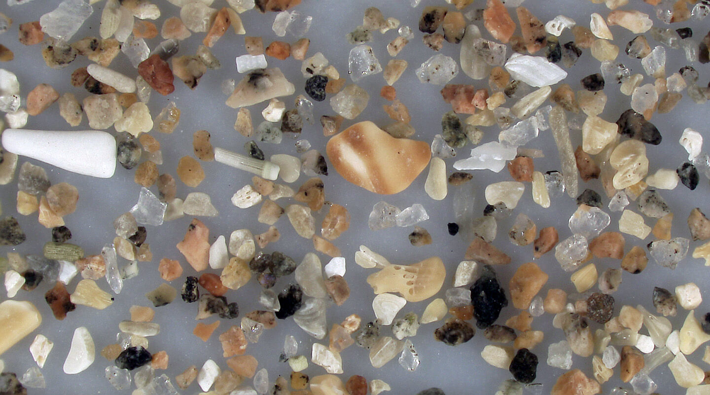 Sand Beach Maine Us Sand Grains Magnified Under Microscope Slider