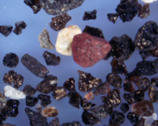 Jökulsárlón (diamond Beach) Iceland Sand Grains Magnified Under Microscope Square