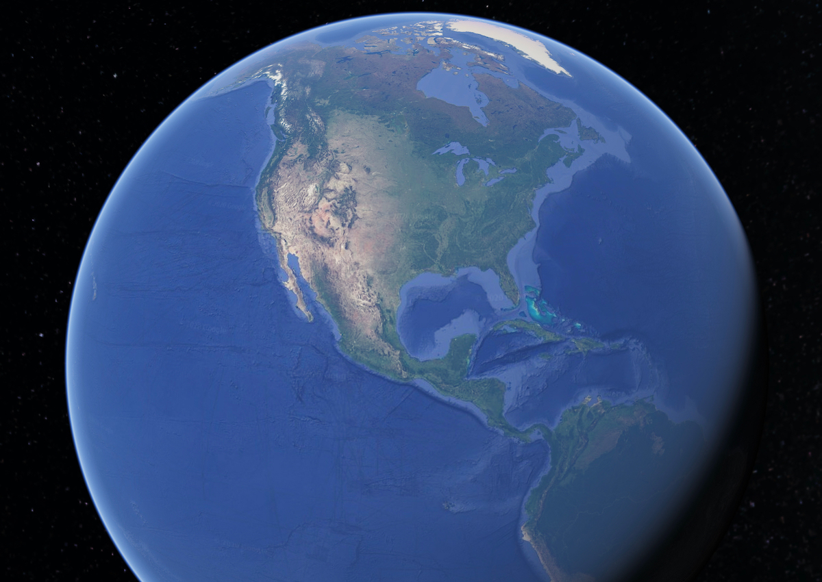 Earth Sand Map North America