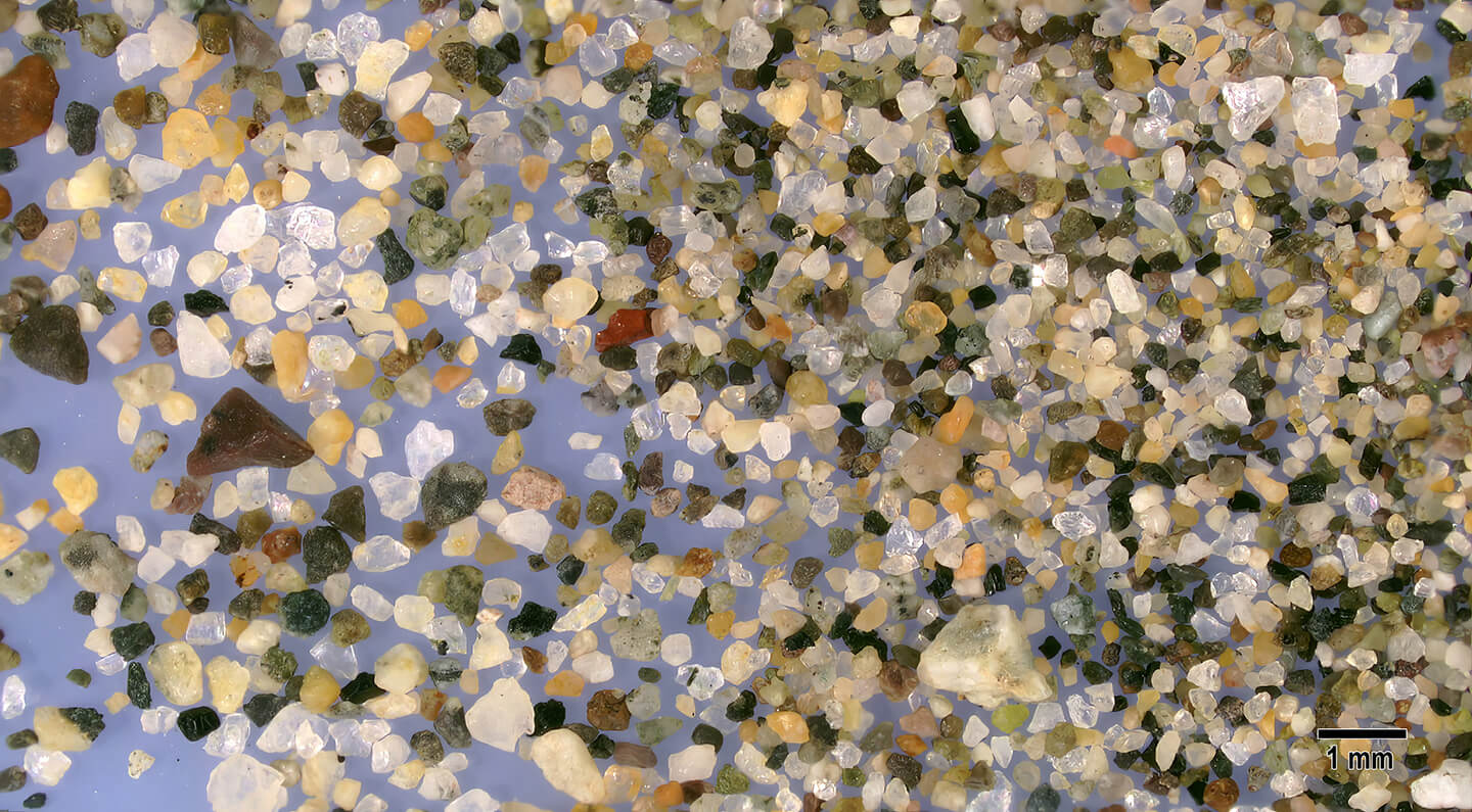 Lima Beach Peru South America Sand Grains Magnified Under Microscope Slider