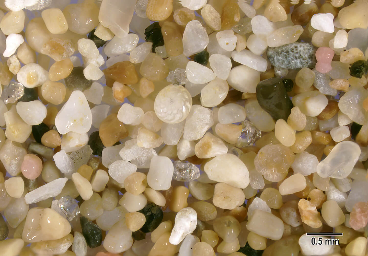 Qurum Beach Muscat Oman Sand Grains Magnified Under Microscope Slider Magnified