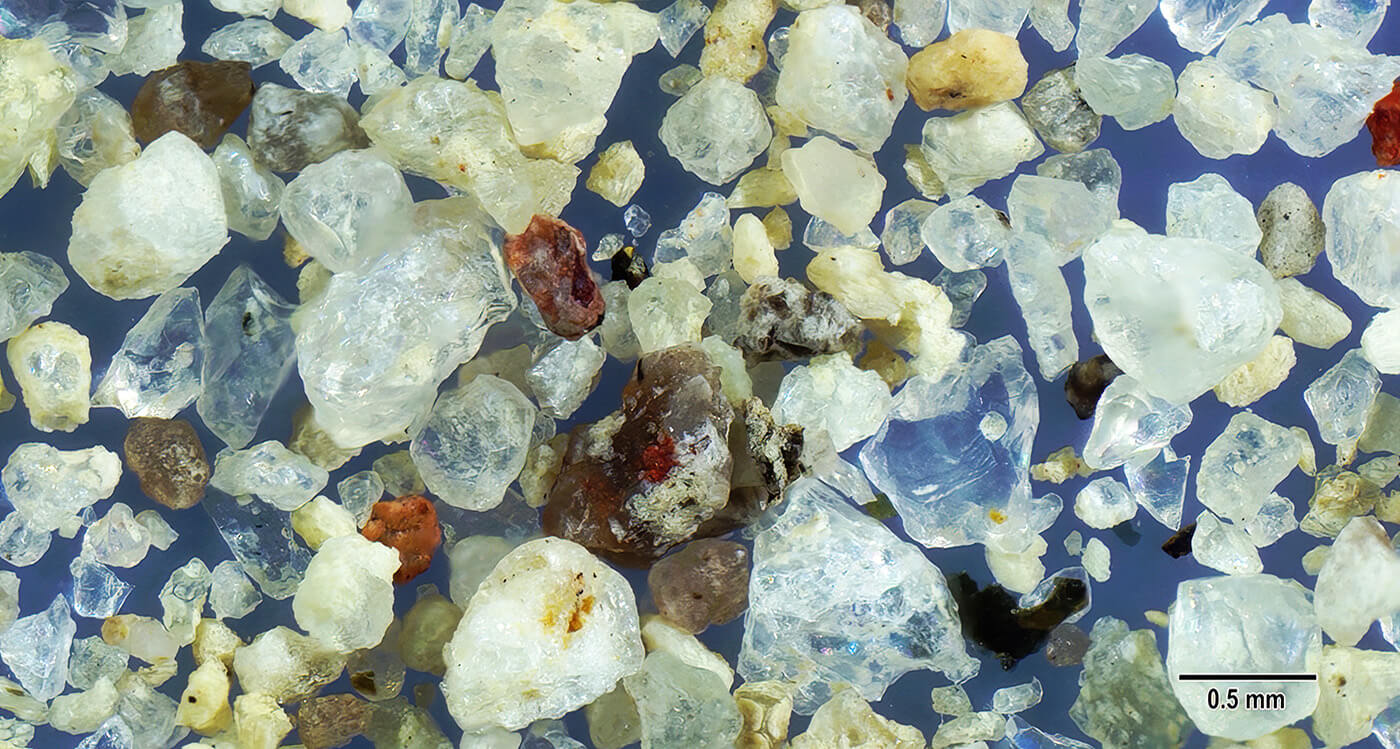 Göreme Anatolia Turkey Sand Grains Magnified Under Microscope Slider Magnified