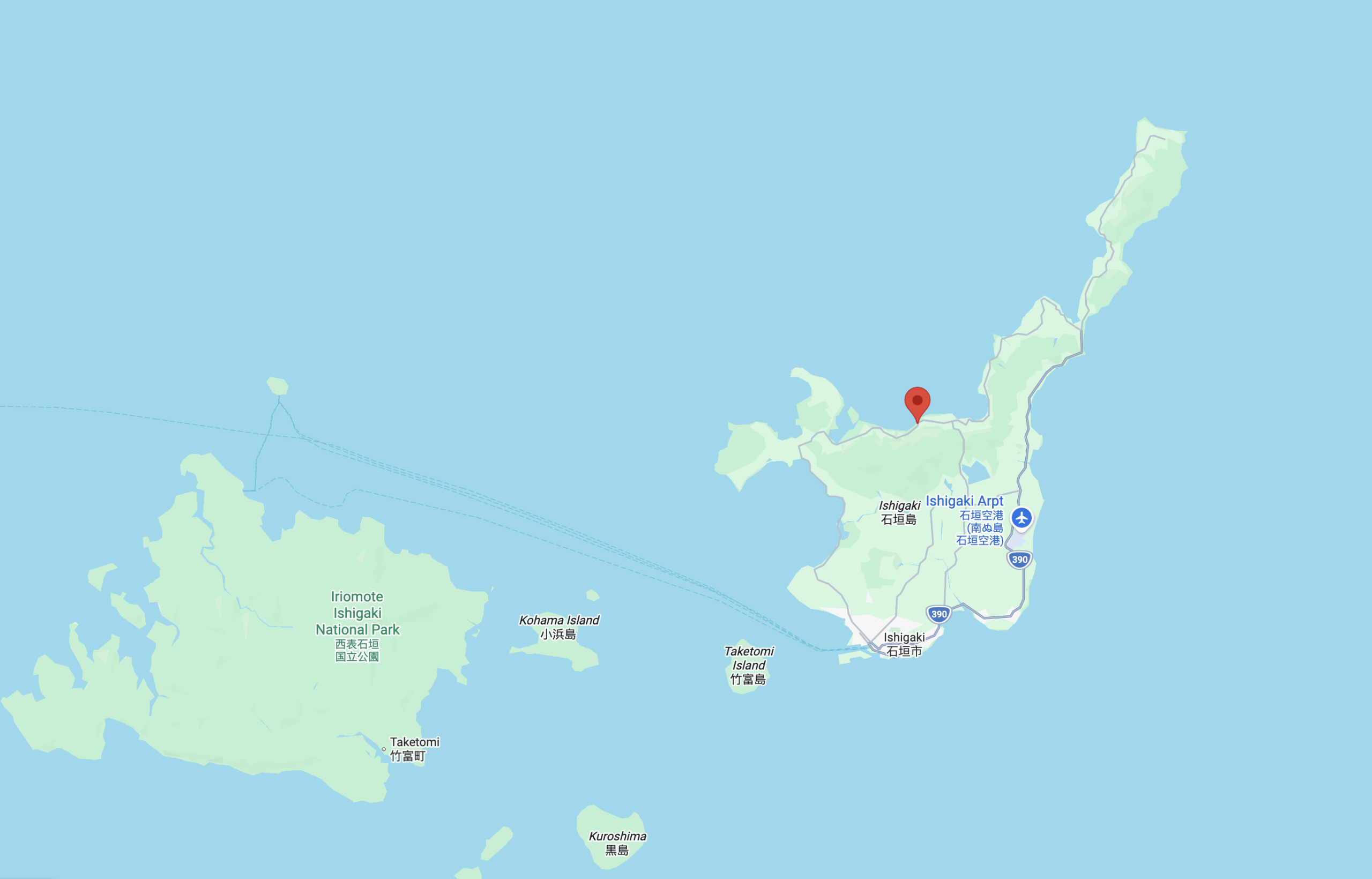 Yonehara Beach Map