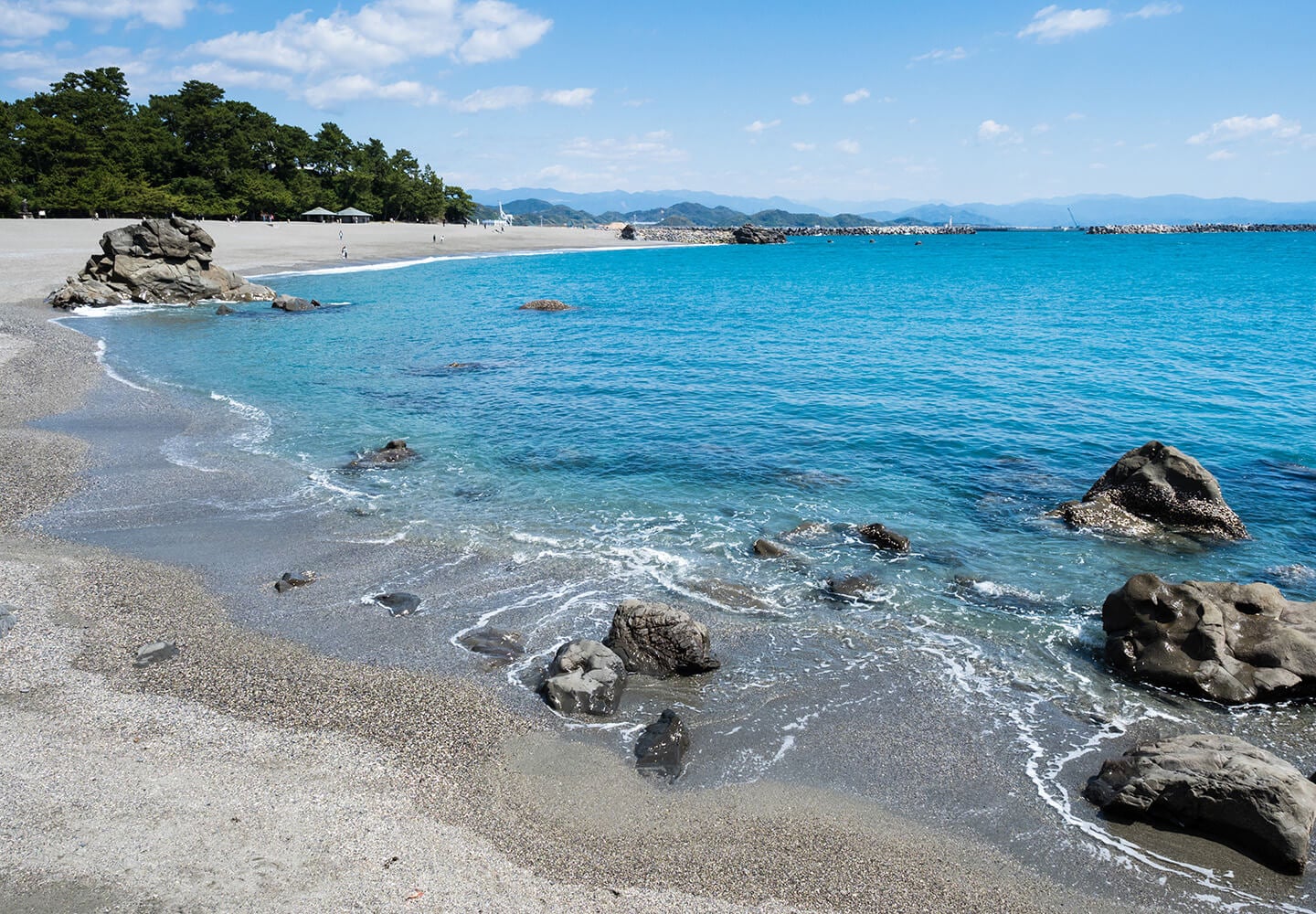 Blue Waters Of Katsurahama Beach, A Famous Scenic Spot On The Ou